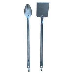 21 inch AMCO BBQ tools or Food Service spoon and spatula flipper stainless steel